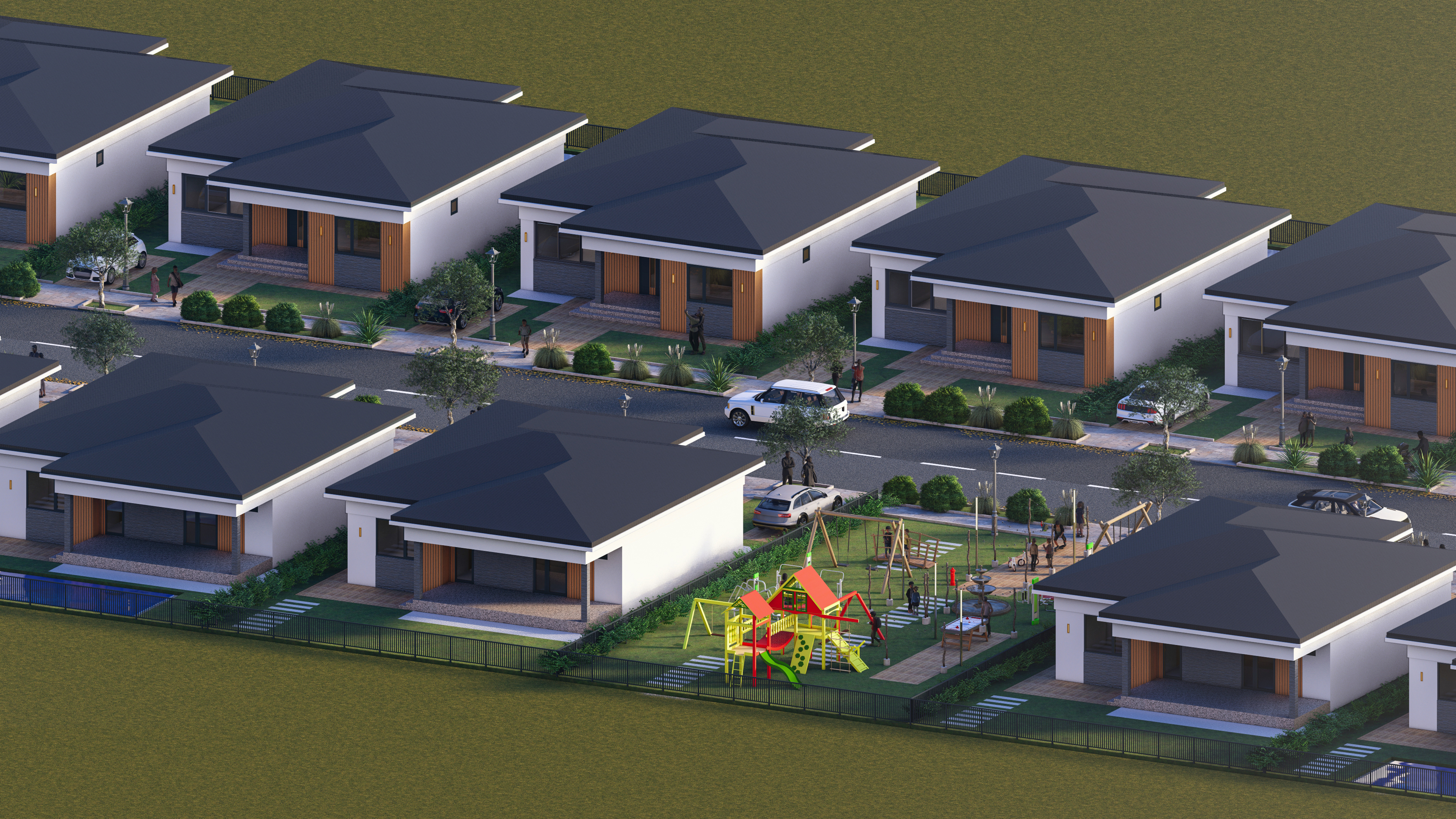 Vedere aeriană a cartierului Serena Residence